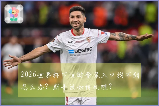 2026世界杯下注时登录入口找不到怎么办？新手该如何处理？